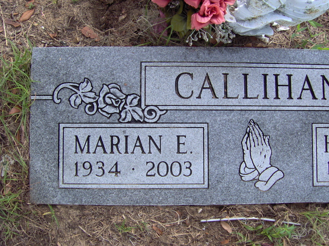 Headstone for Callihan, Marian E.